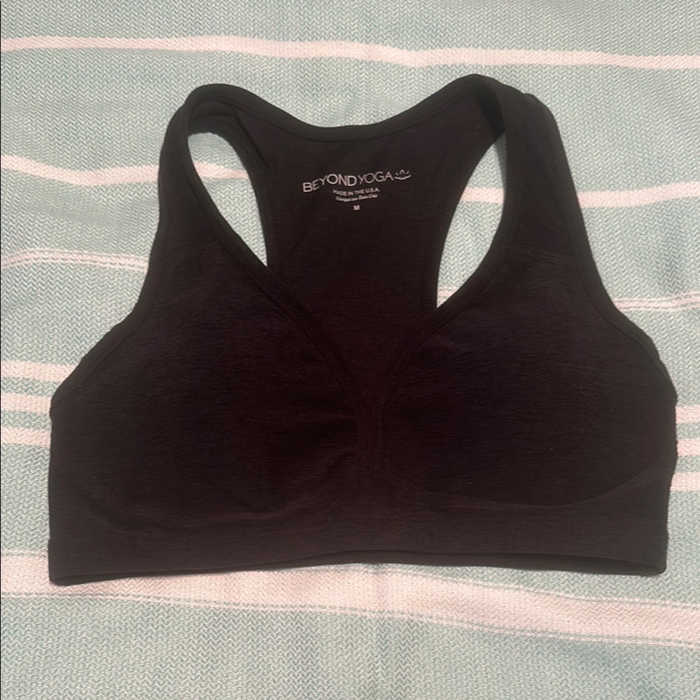 Beyond Yoga Black Minimalist Sports Bra